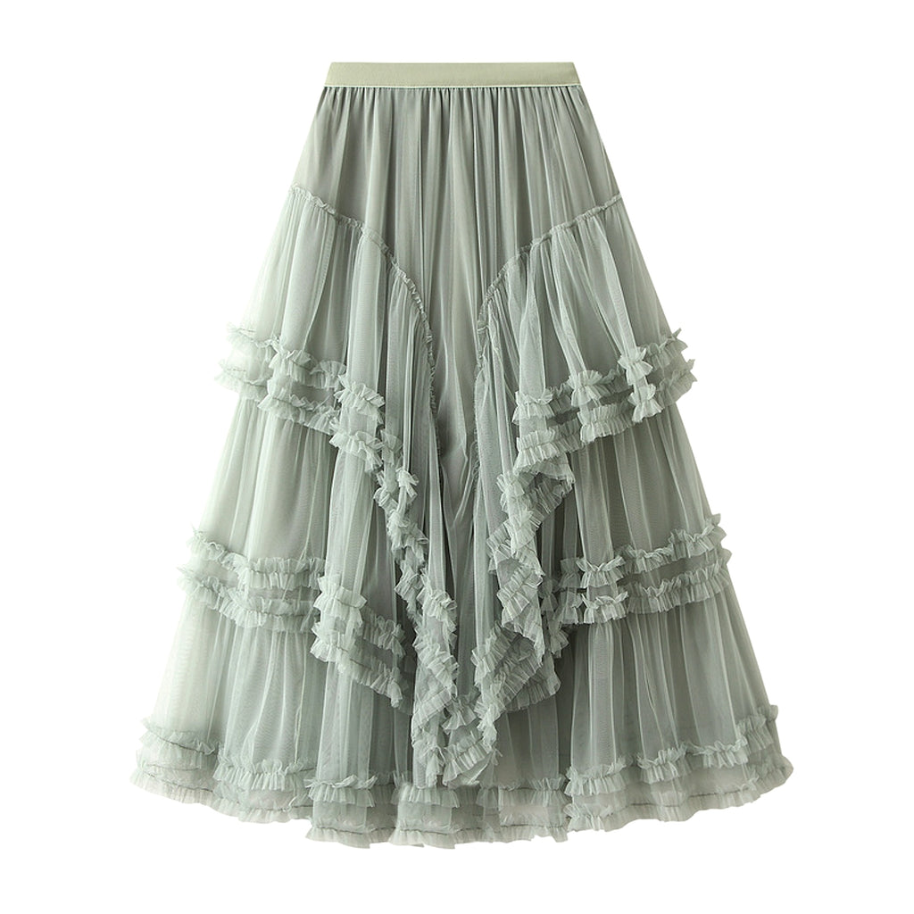 Slimming Multi-layer High-grade Gauze Skirt High-grade Skirt - enhanced image 18