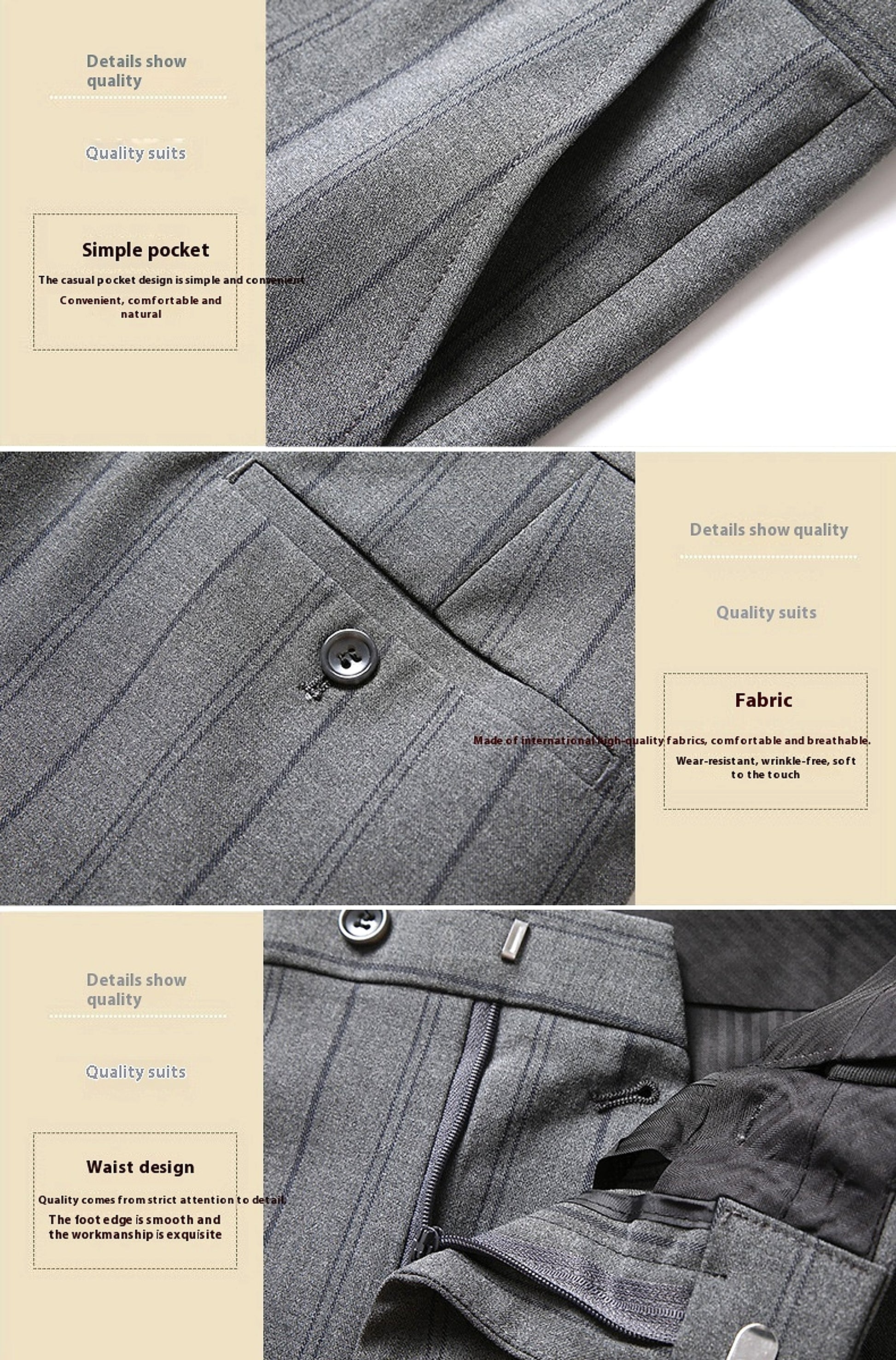Graysven™ – Slim Striped Wedding & Business Suit - enhanced image 18