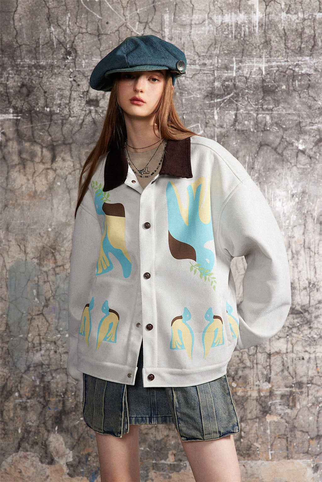 Stitching Contrast Color JacketWomen - enhanced image 18