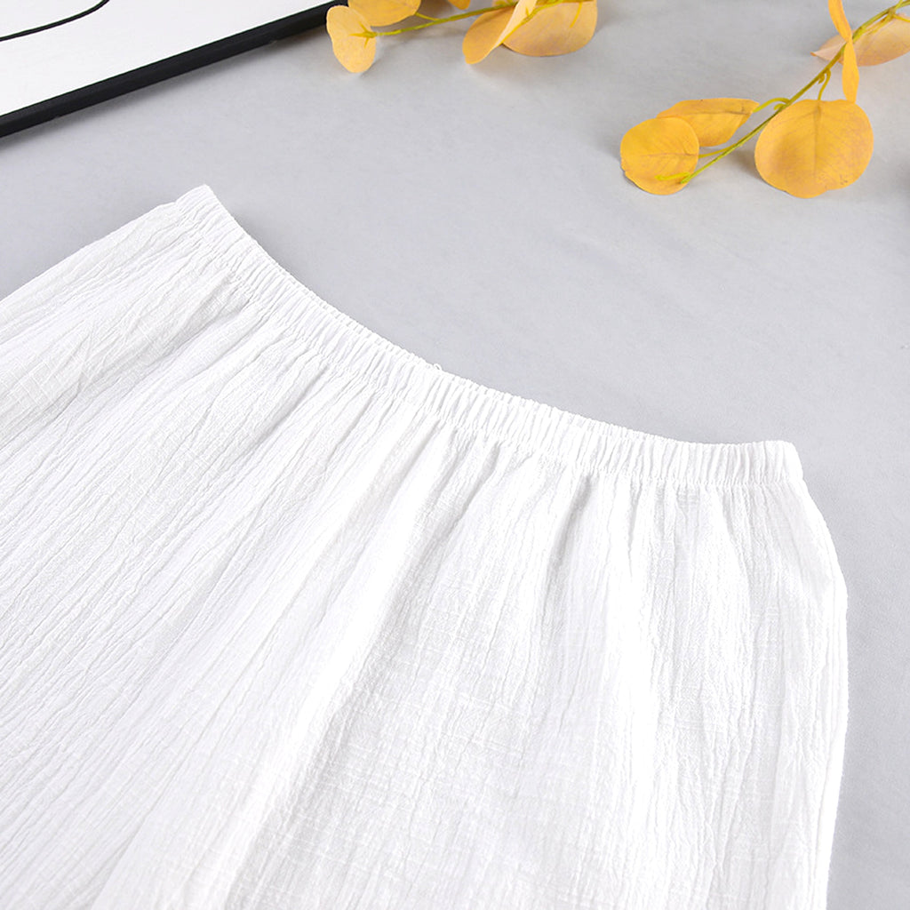 Women's Fashion Long Sleeve Double-layer Crepe Pajamas Trousers Loose Outfit - enhanced image 18