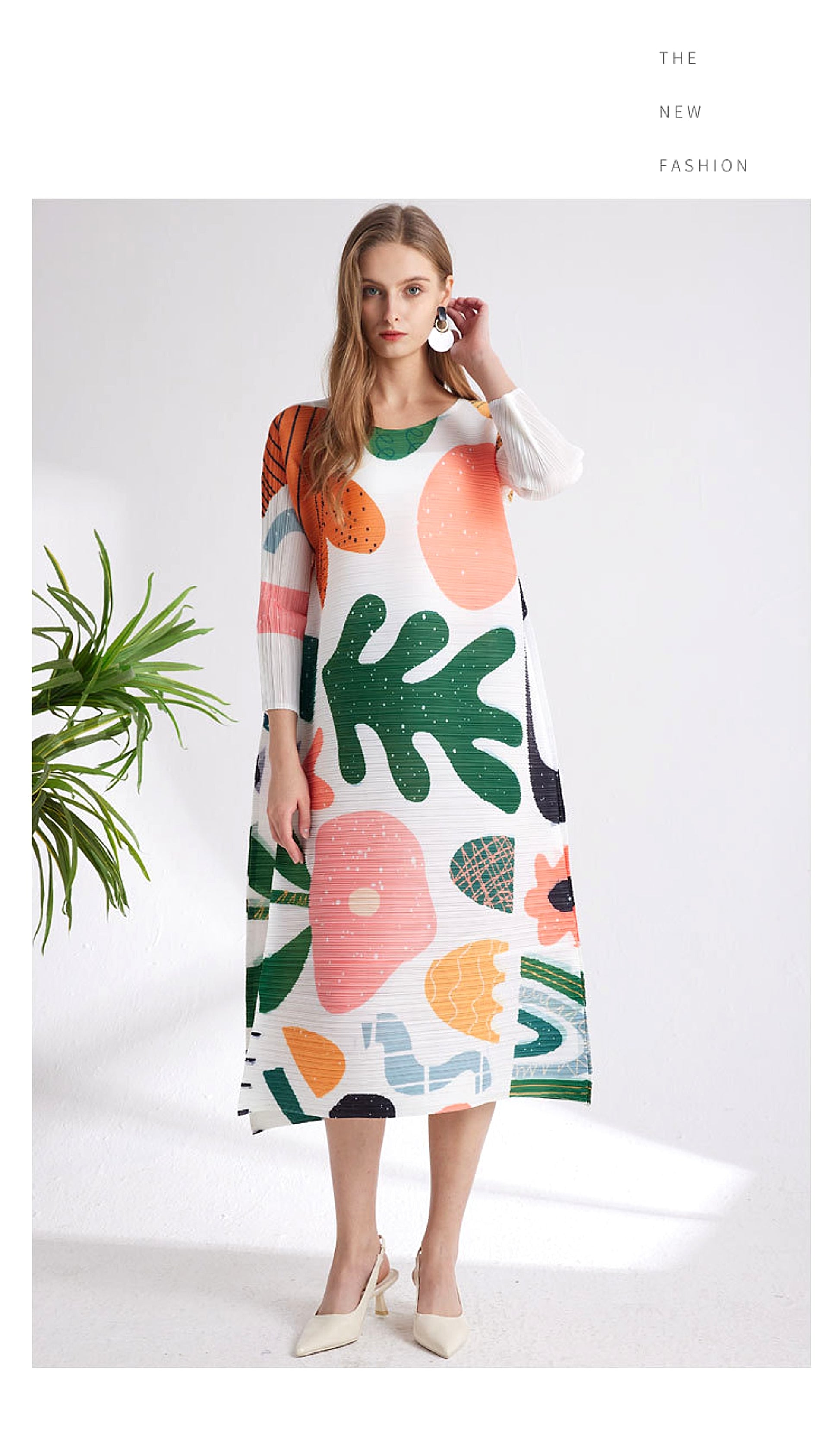 Women's Printed Niche Comfortable Pleated Fashion Dress - enhanced image 18