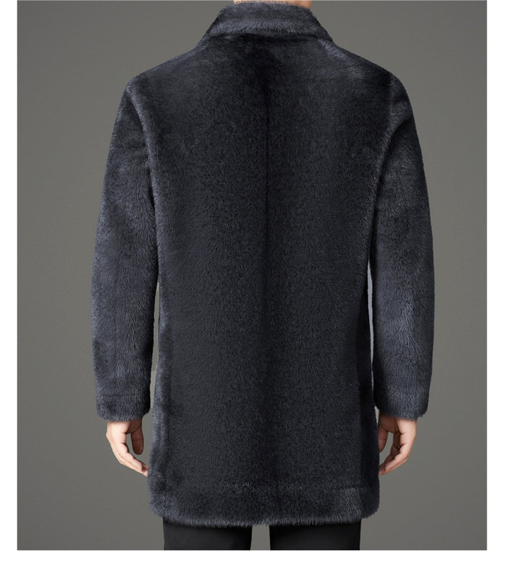 Xuelan Mink Fur Warm Coat On Both Sides Jacket Ment - enhanced image 18