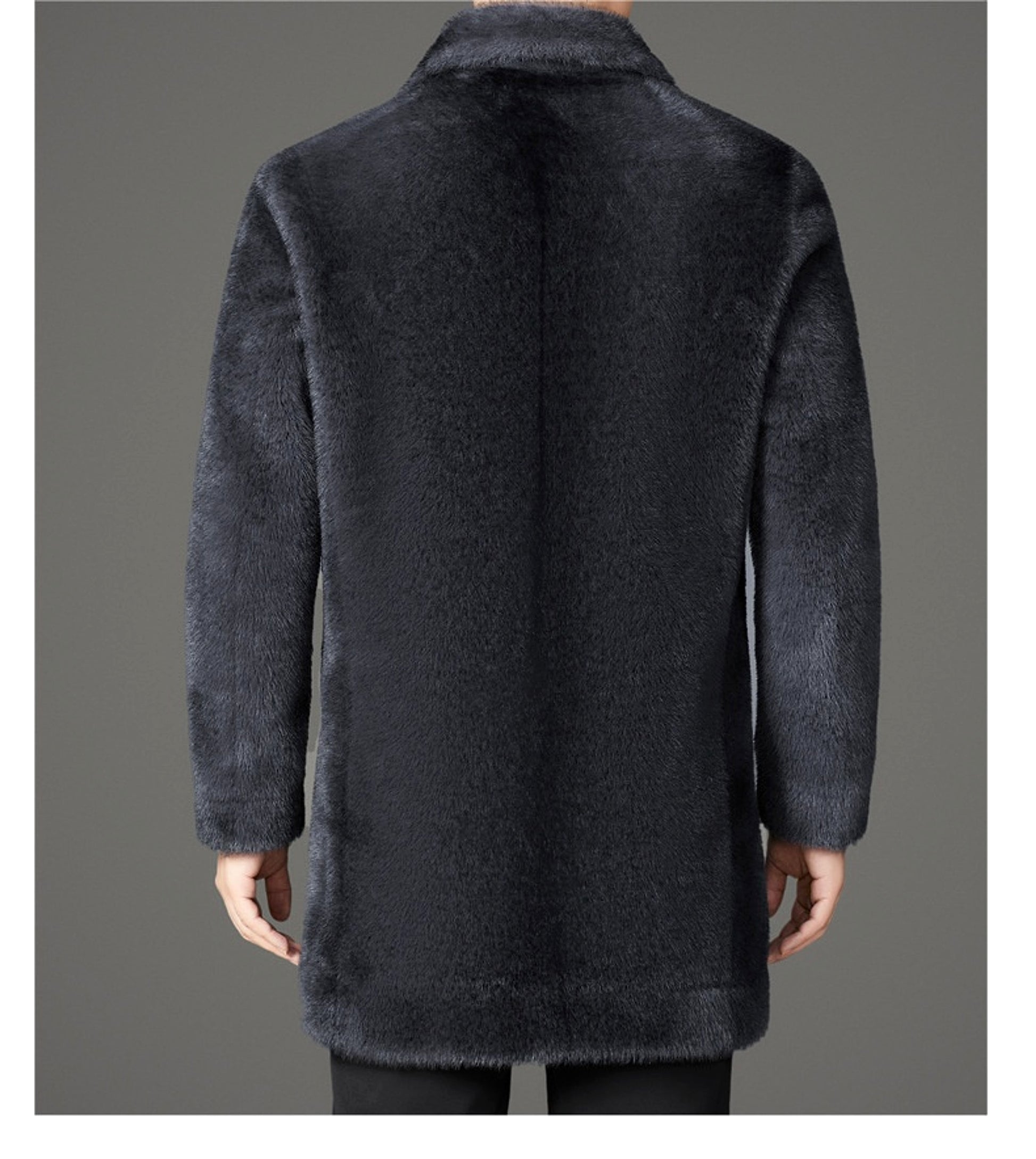 Xuelan Mink Fur Warm Coat On Both Sides Jacket Ment - enhanced image 18
