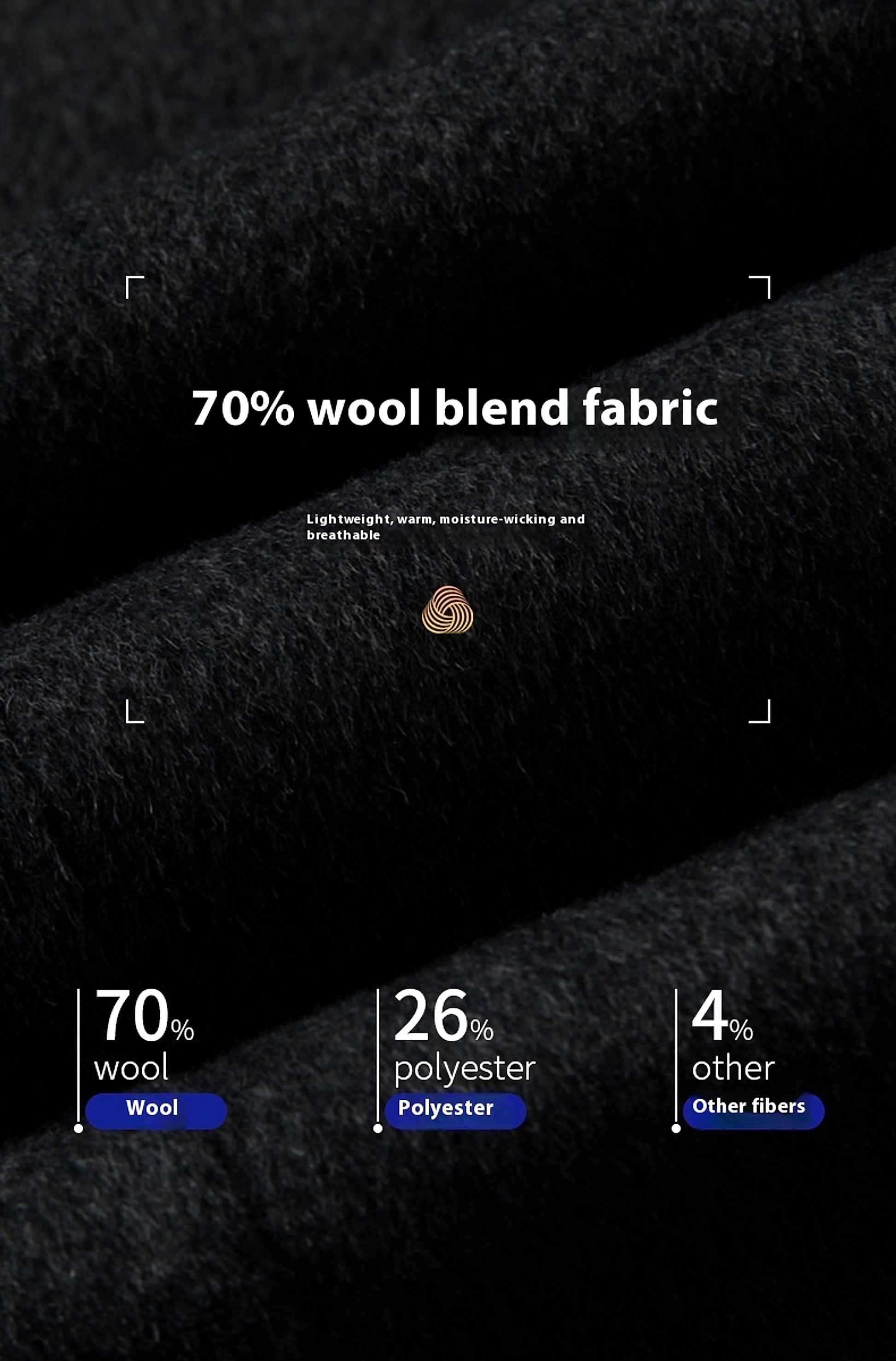 Double-sided Wool Overcoat Men's Winter Down Feather Liner High-end Long Business - enhanced image 19