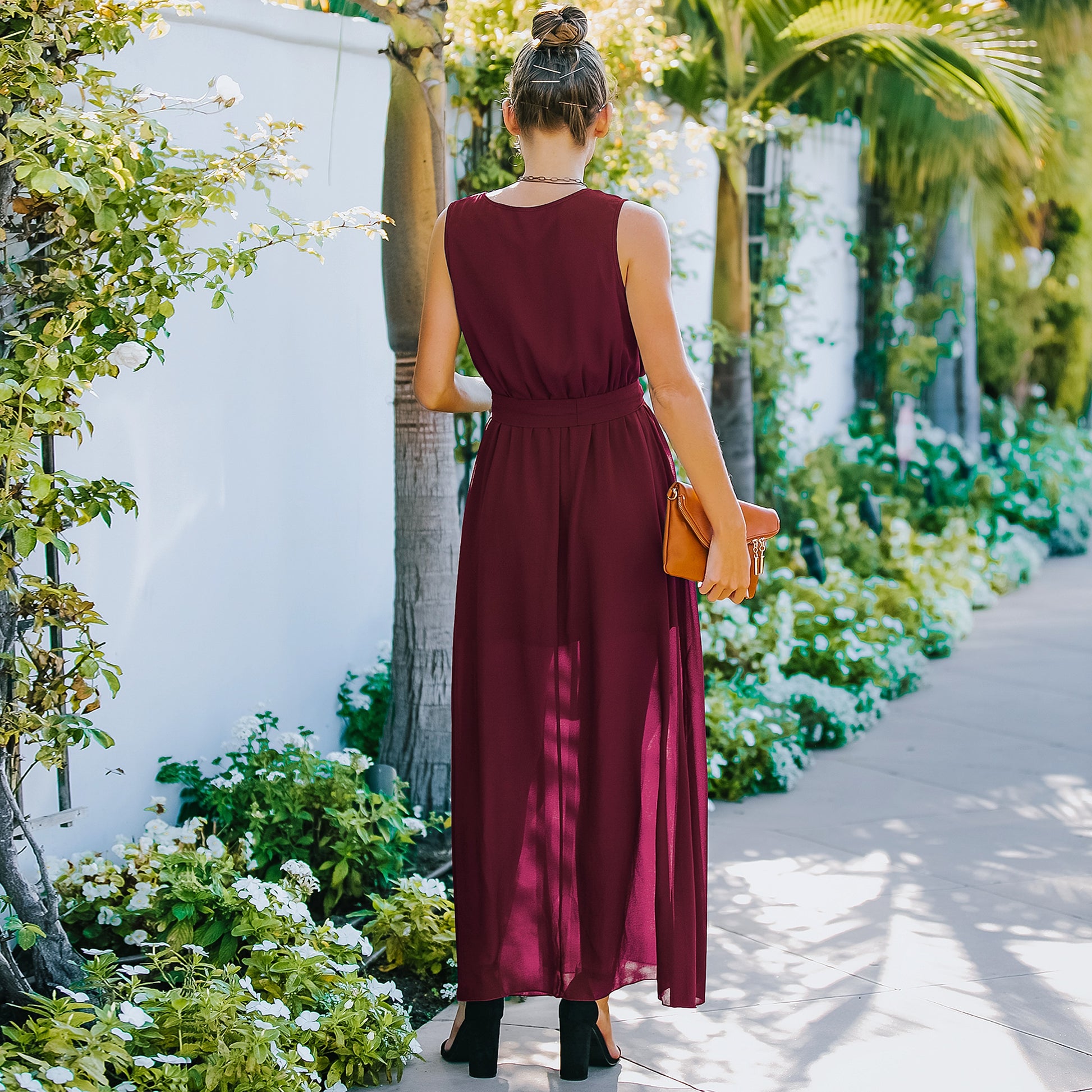 European And American V Neck Dress Women's Long Skirt - enhanced image 19