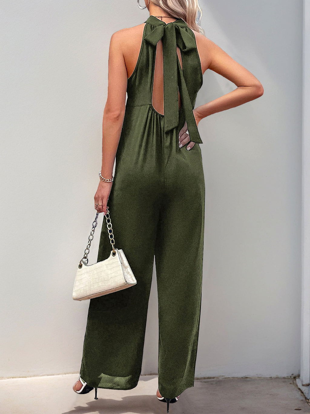 Fashion Jumpsuit Halter Straight Onesie - enhanced image 19