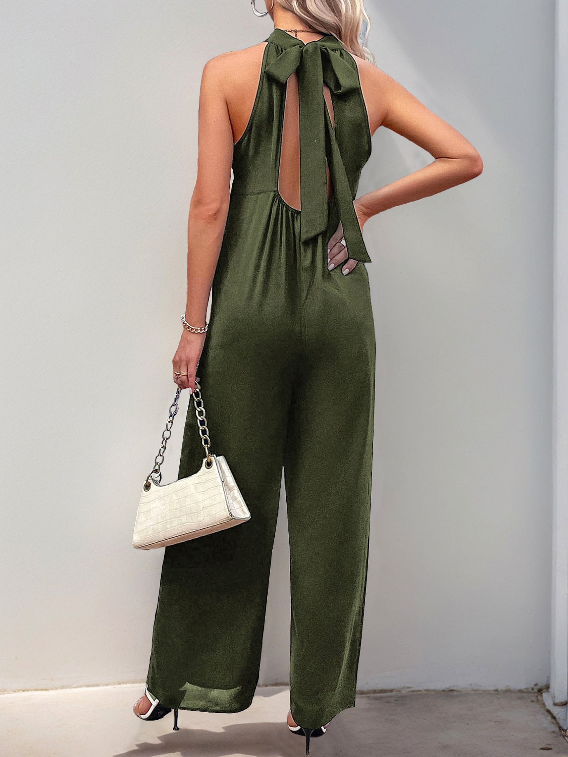 Fashion Jumpsuit Halter Straight Onesie - enhanced image 19