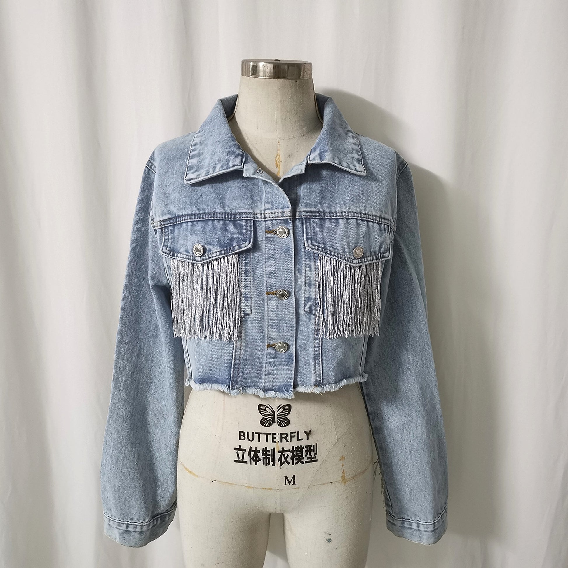 A1. Fashion Tassel Stitching Do The Old Cowboy Jacket For Women - enhanced image 19