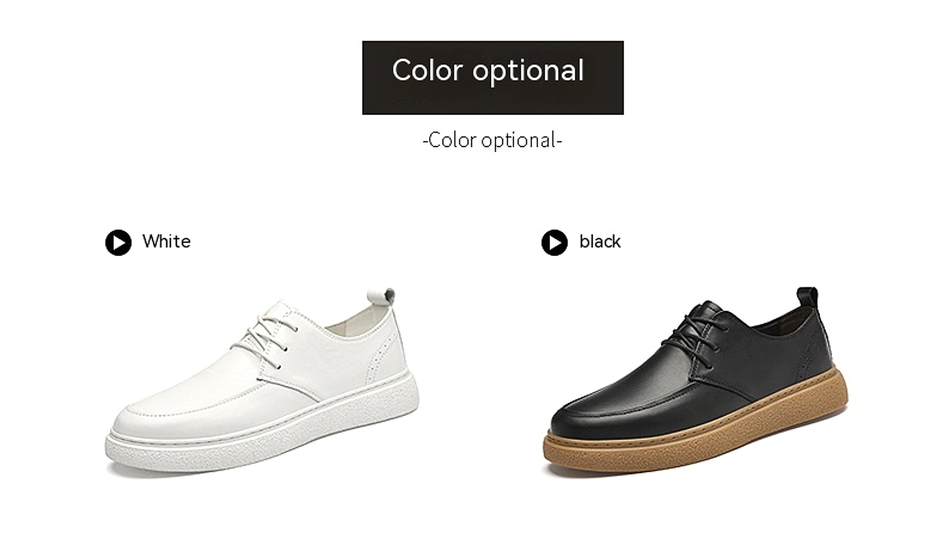First Layer Cowhide Men's Casual Pumps Sole Leather Round Head Low-cut White Shoes - enhanced image 19