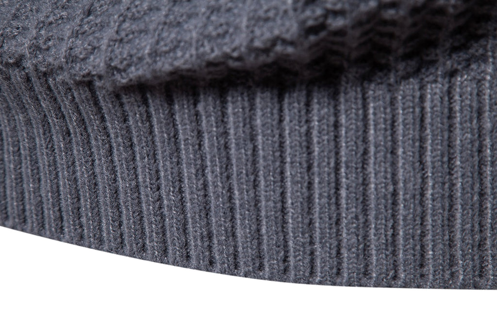 Men's Casual Loose Solid Color Round Neck Sweater - enhanced image 19