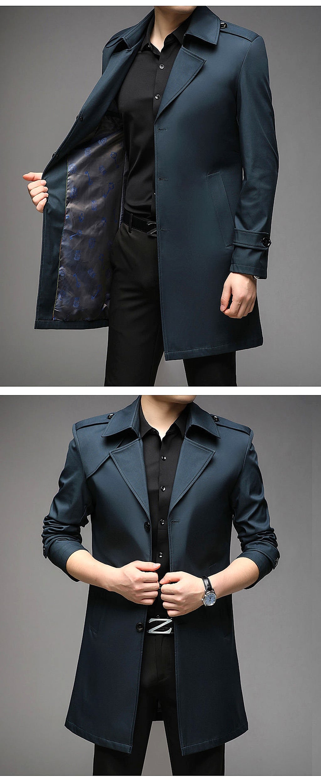 UrbanLayer™ – Mid-Length Trench Coat for Men - enhanced image 19