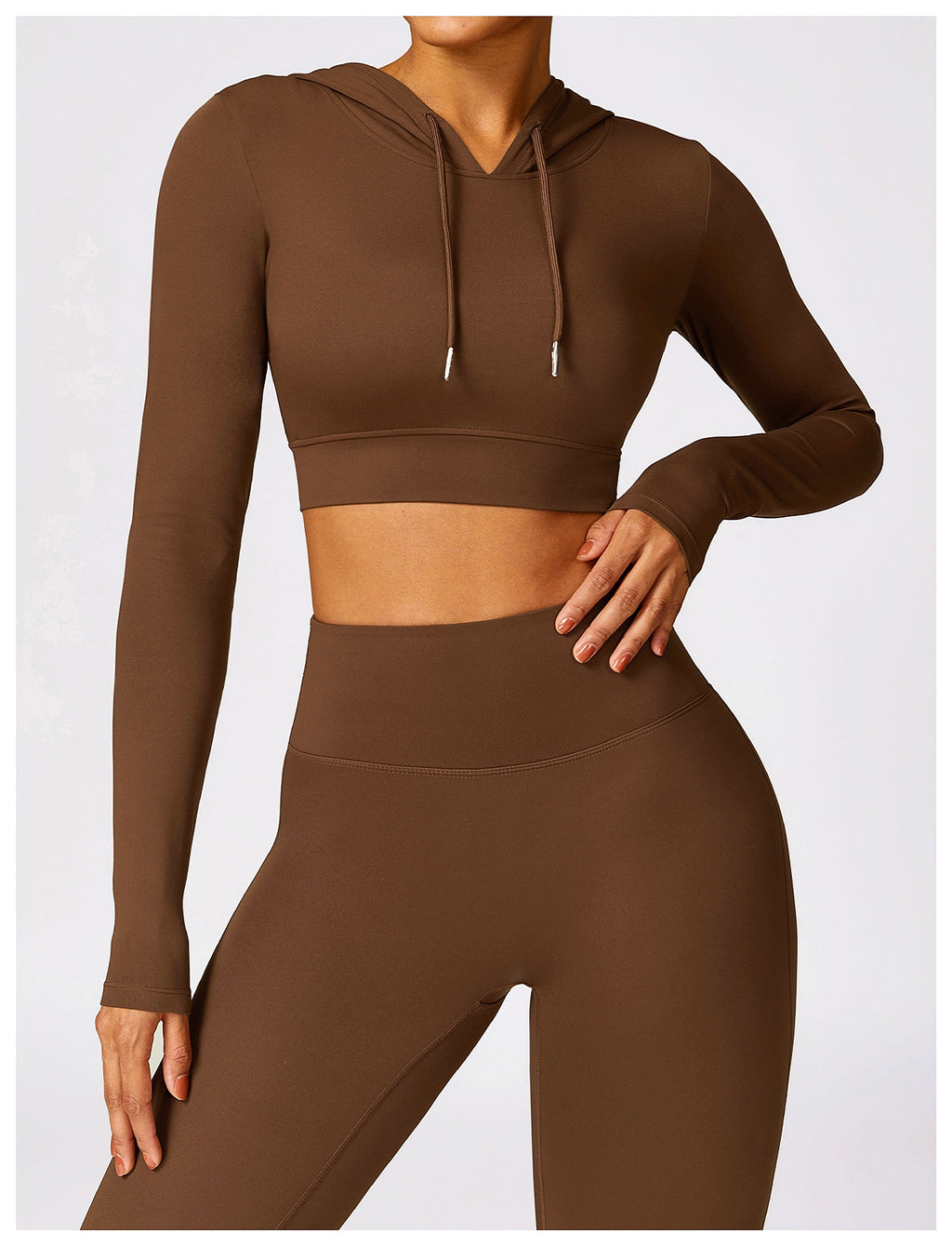 Outdoor Running Hooded Top Yoga Leggings - enhanced image 19