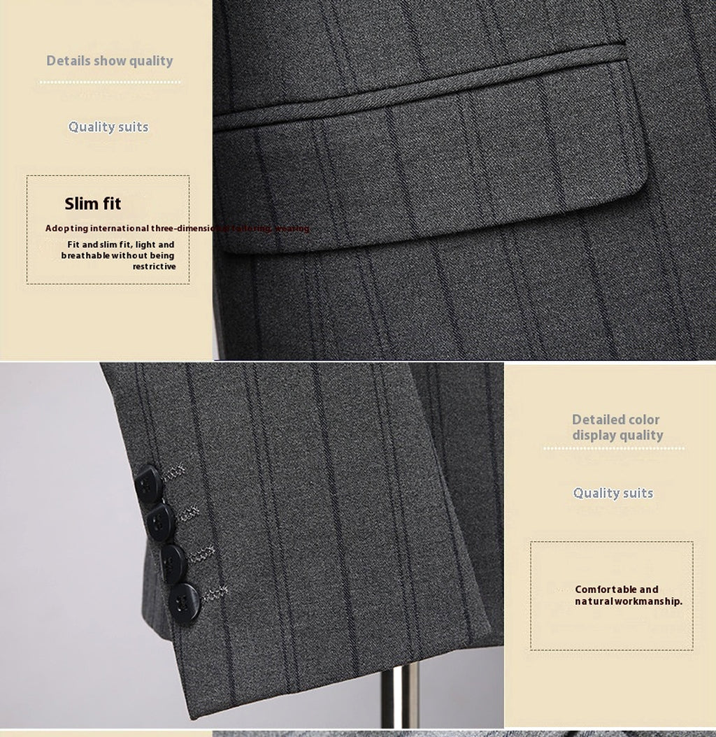 Graysven™ – Slim Striped Wedding & Business Suit - enhanced image 19