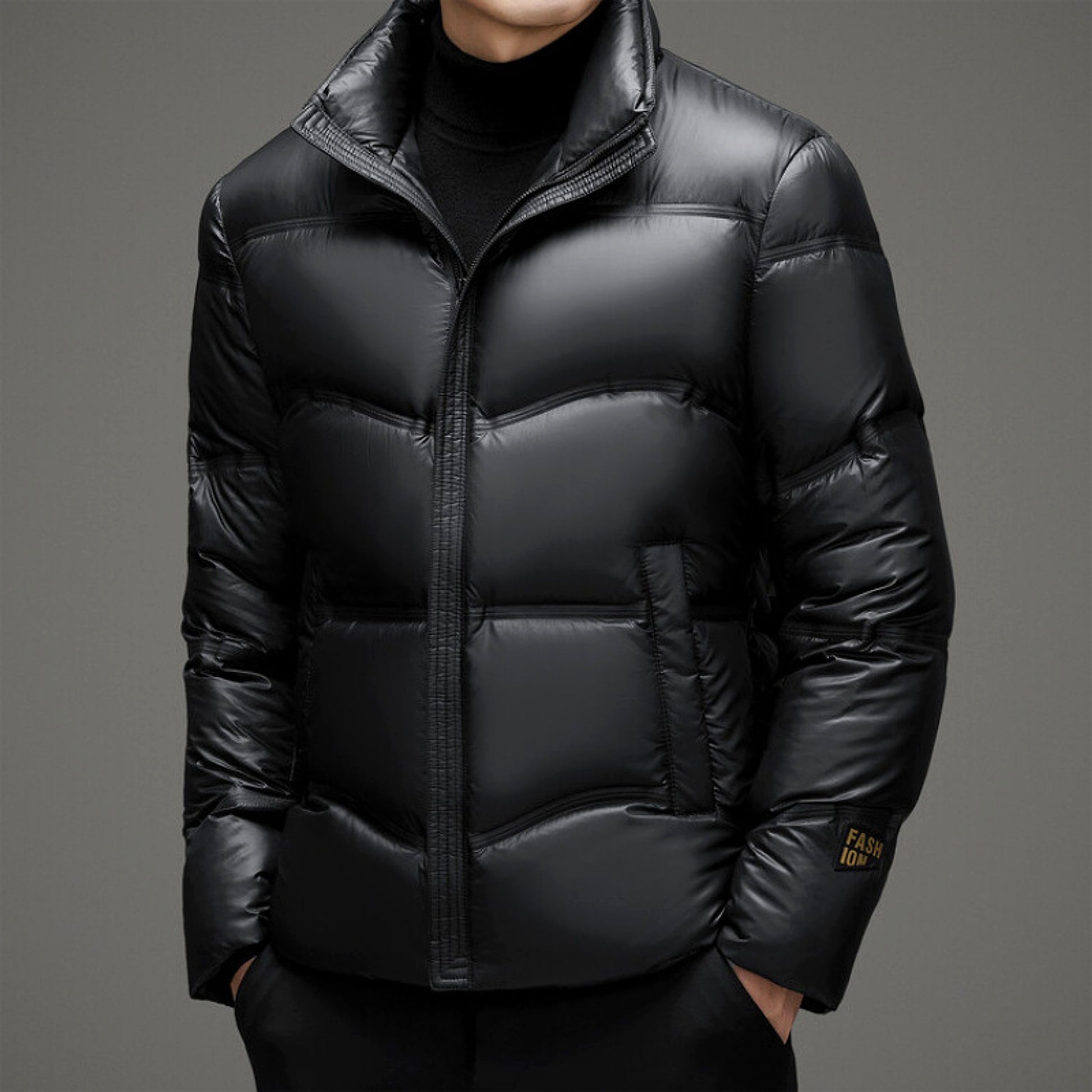 Winter Mid-old Men's Down Jacket Stand Collar Coat Thickened Protection Men - enhanced image 19