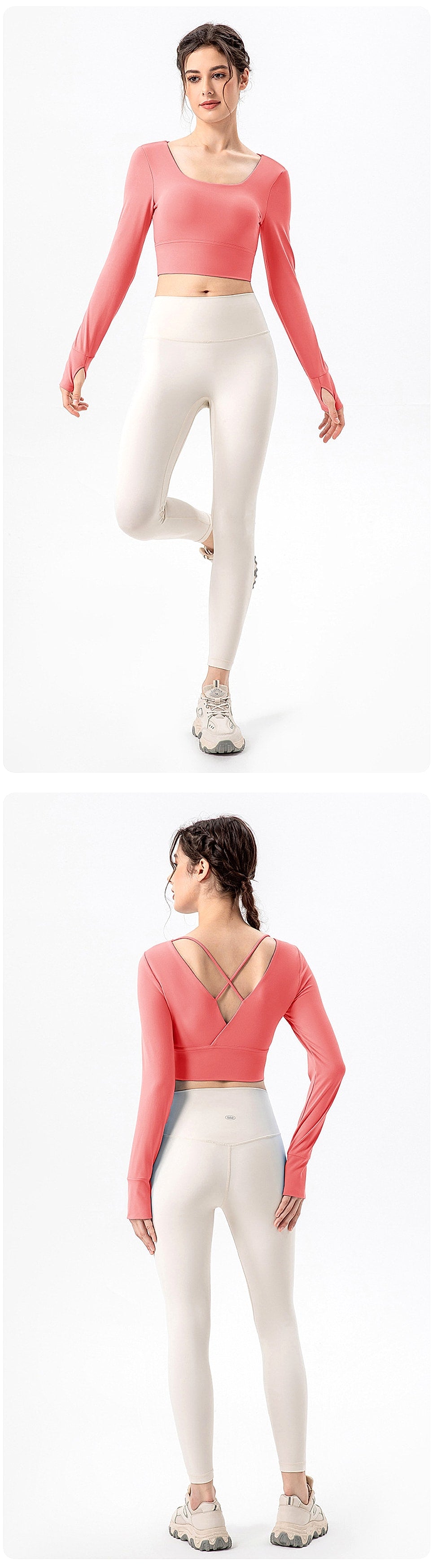 Yoga Leggings Clothes Women With Chest Pad - enhanced image 19