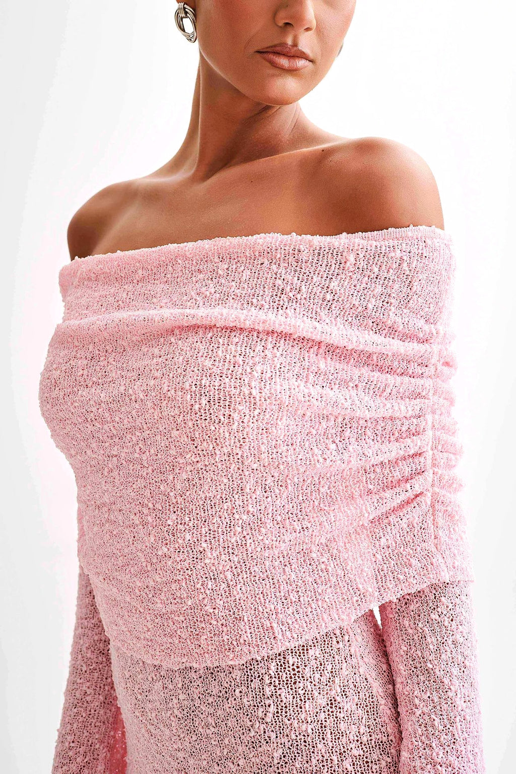 25 Edition – Off-Shoulder Knit Bodycon Dress - enhanced image 20
