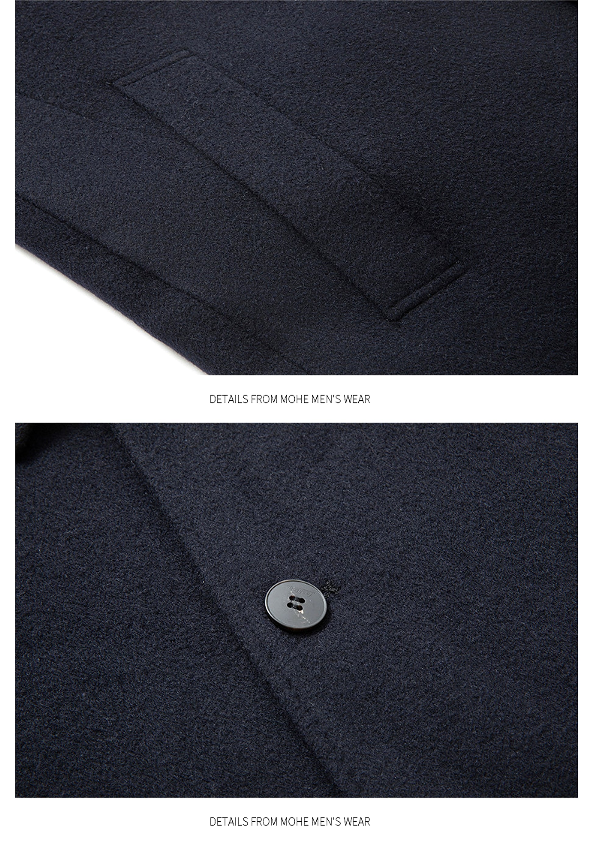 Double-sided Wool Overcoat Men's Winter Down Feather Liner High-end Long Business - enhanced image 20