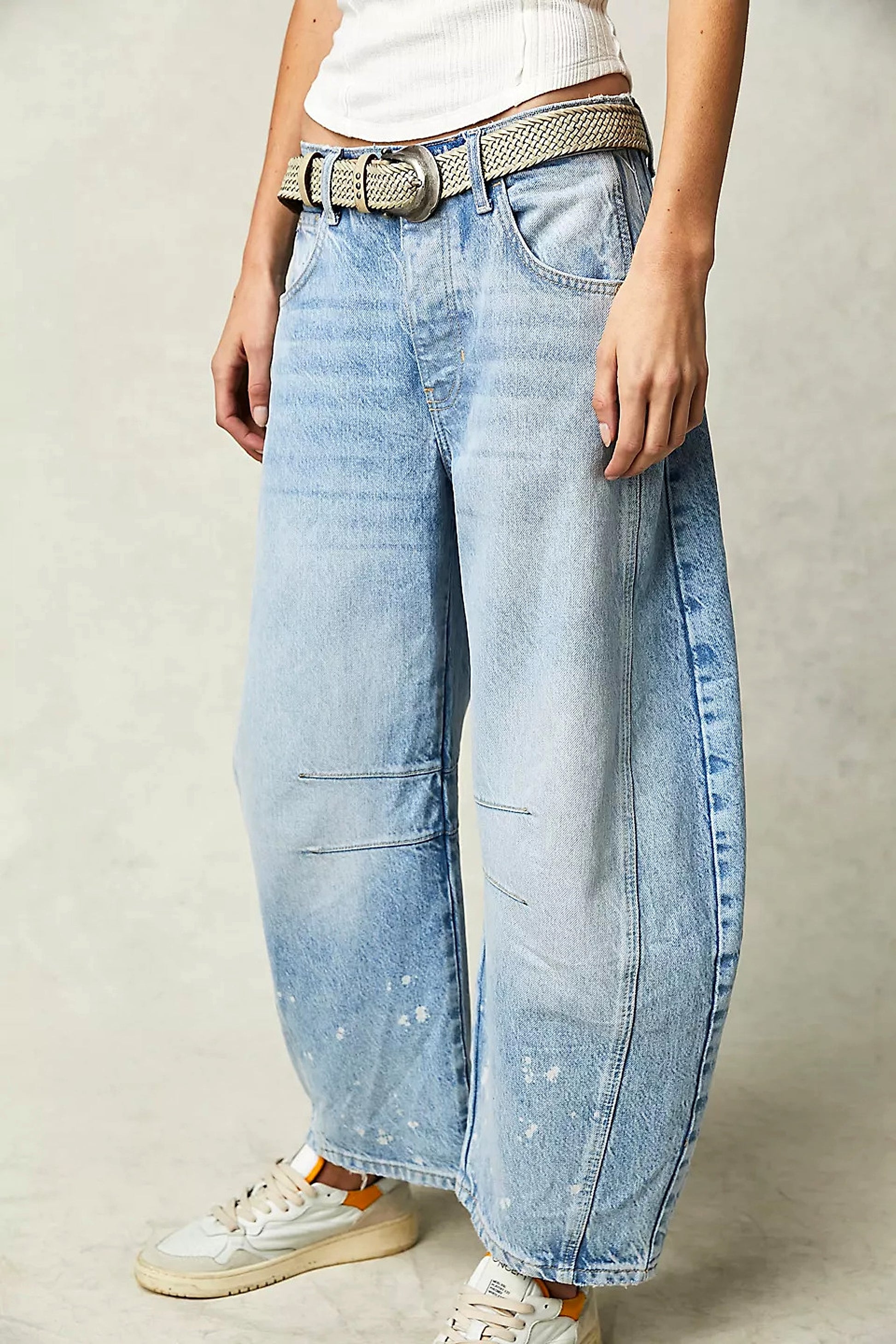 European And American Fashion Casual Women's Loose Wide-leg Pants Low Waist Washed Old - enhanced image 20