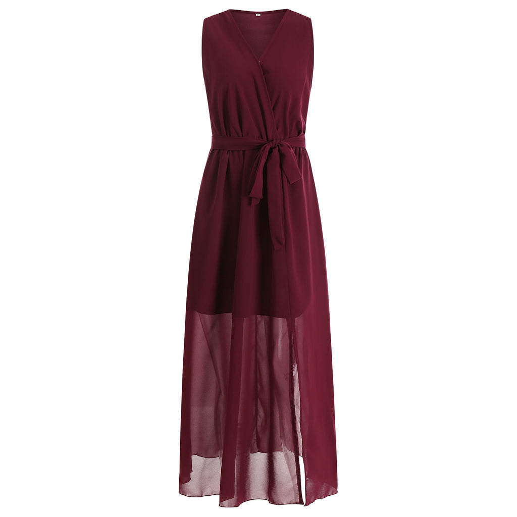 European And American V Neck Dress Women's Long Skirt - enhanced image 20
