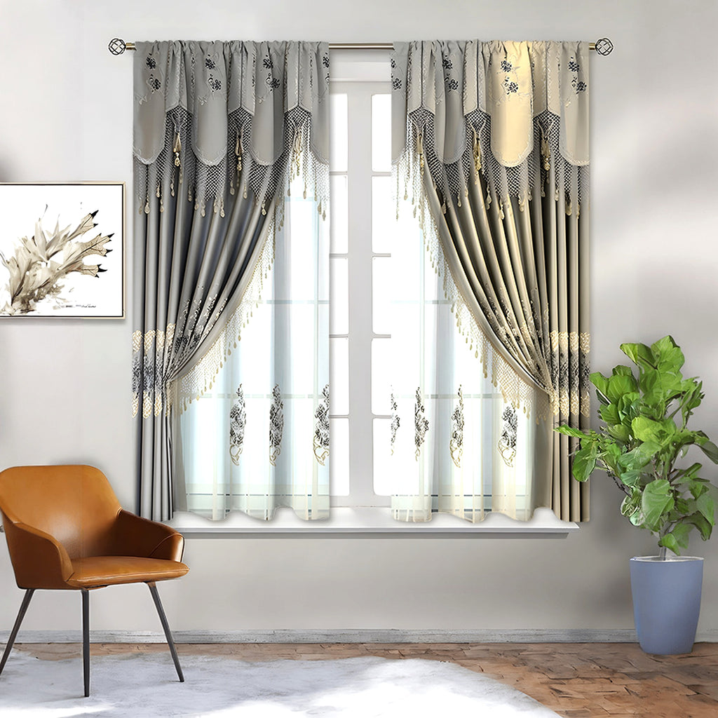 Floréalis™ – European Floral Embroidered Curtain Panel - enhanced image 20