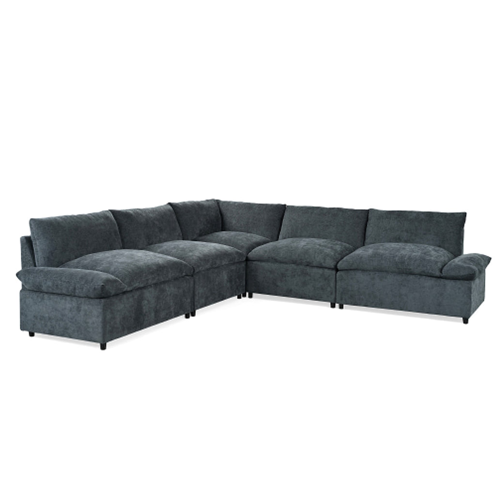 LuneluX_Home – 115.5" Modular Deep Gray Sectional Sofa with Storage & Plush Cushions - enhanced image 20