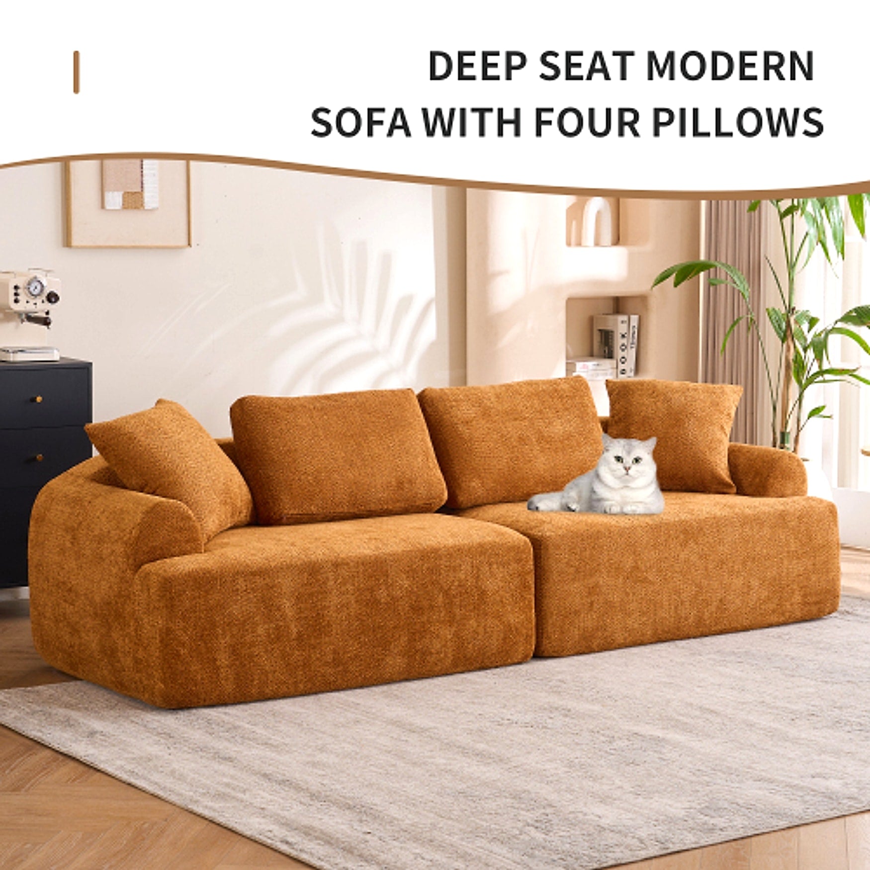 LuxeLiving™ – 4‑Seater Compression Sofa with Pillows (US Warehouse) - enhanced image 20