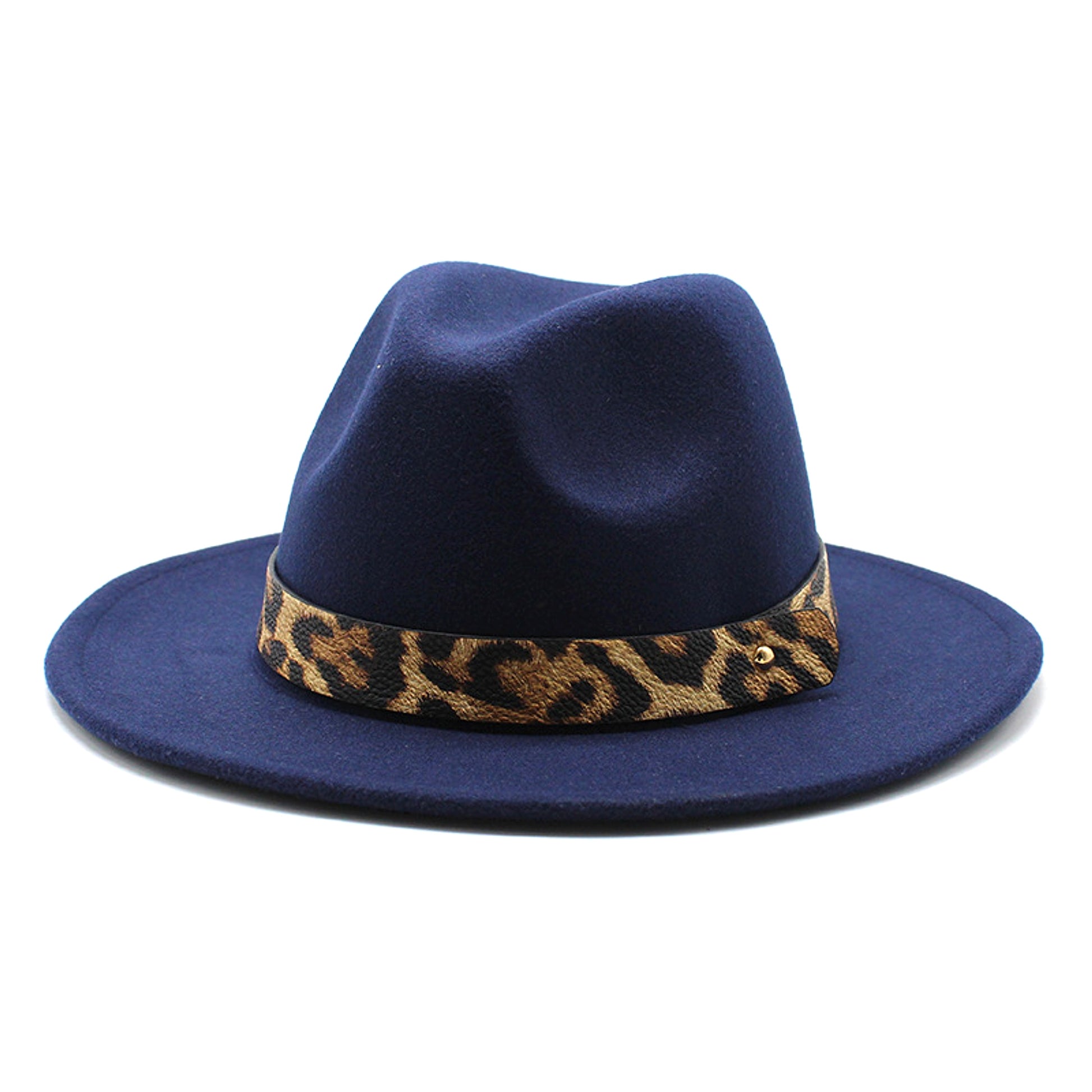 Men's Fashion Leopard Print Woolen Big Brim Top Hat - enhanced image 20