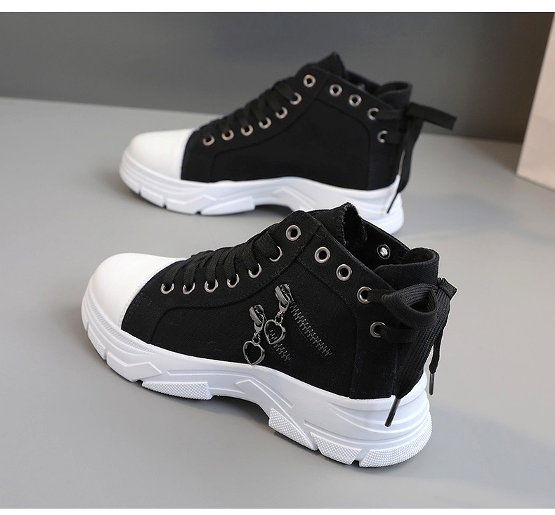 CanvasStep™ – Platform High-Top Sneakers with Zipper Details - enhanced image 20